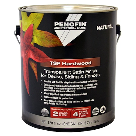 Penofin 1 Gal Satin Natural Architectural Grade Transparent Hardwood Coating FAHNSGA